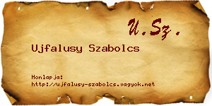 Ujfalusy Szabolcs névjegykártya