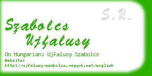 szabolcs ujfalusy business card